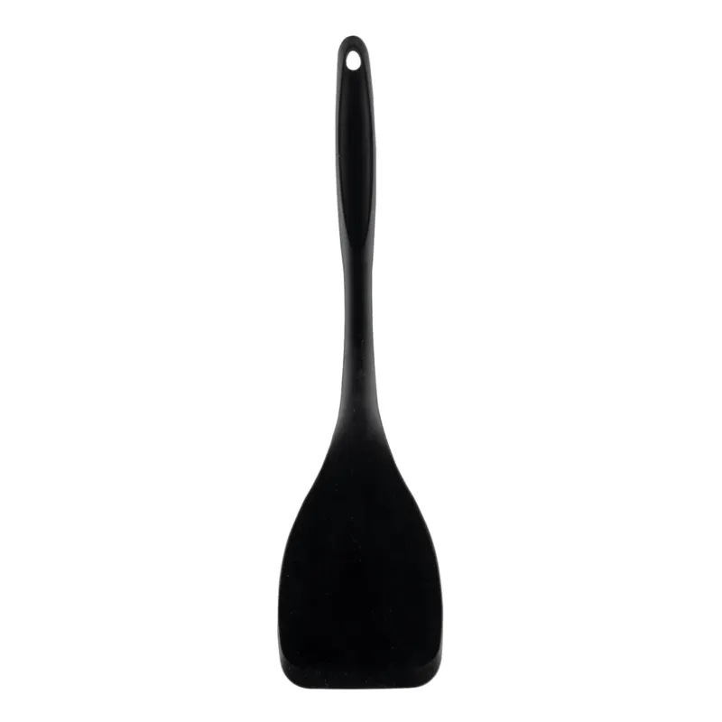 TableCraft Solid Spatula Turner, Stainless Steel/Silicone, Black