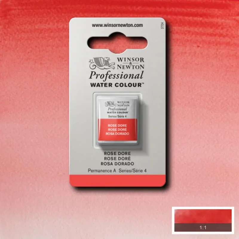 Professional Watercolour Series 4 Half Pan - Rose Dore