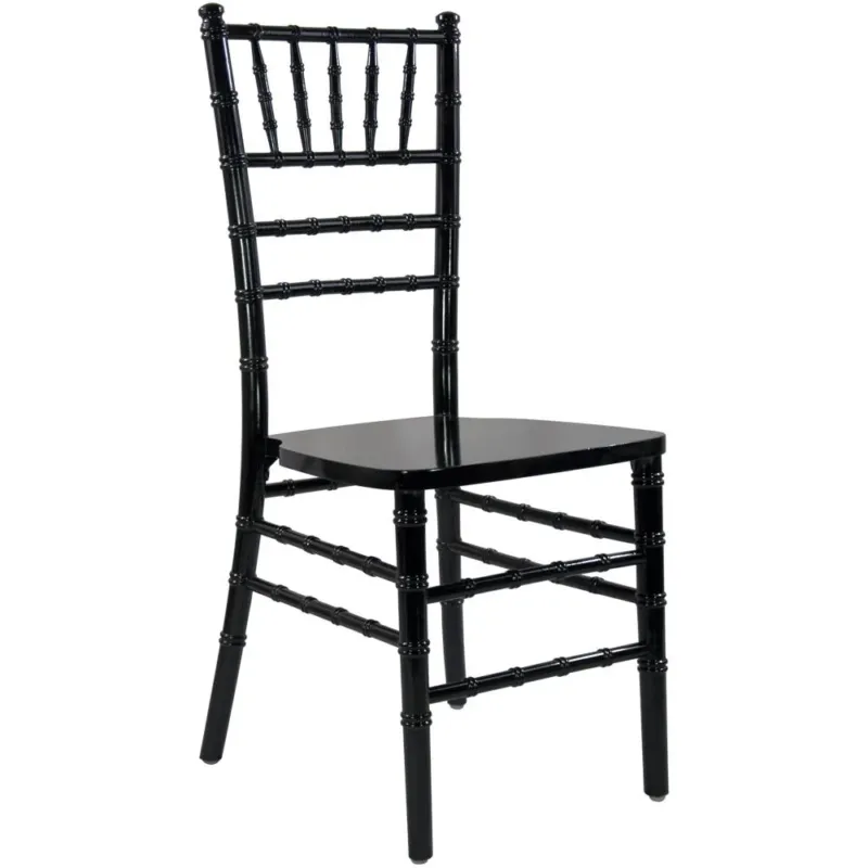 Advantage Black Wood Chiavari Chair By Flash Furniture | Side Chairs | Modishstore - 1