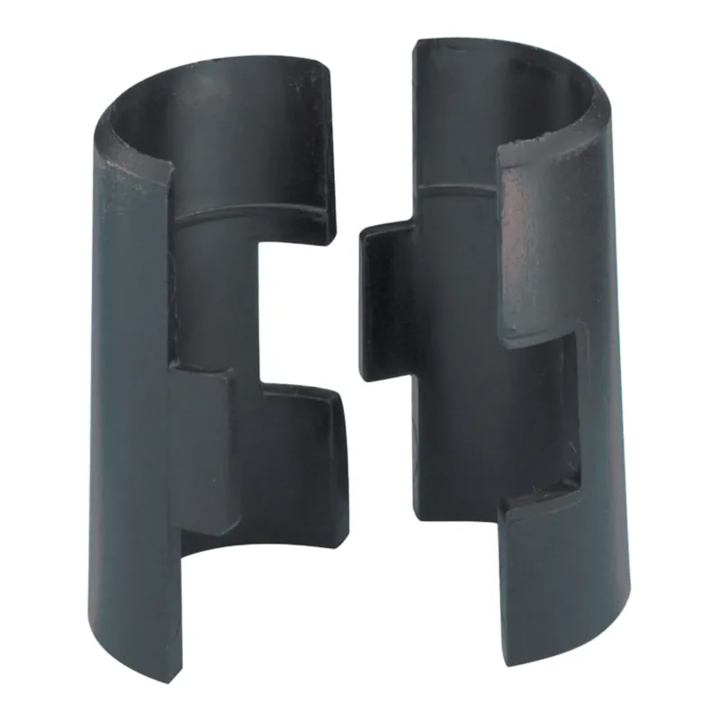Metro Wire Shelf Post Split Sleeve Clips, Black Plastic (4-pack)