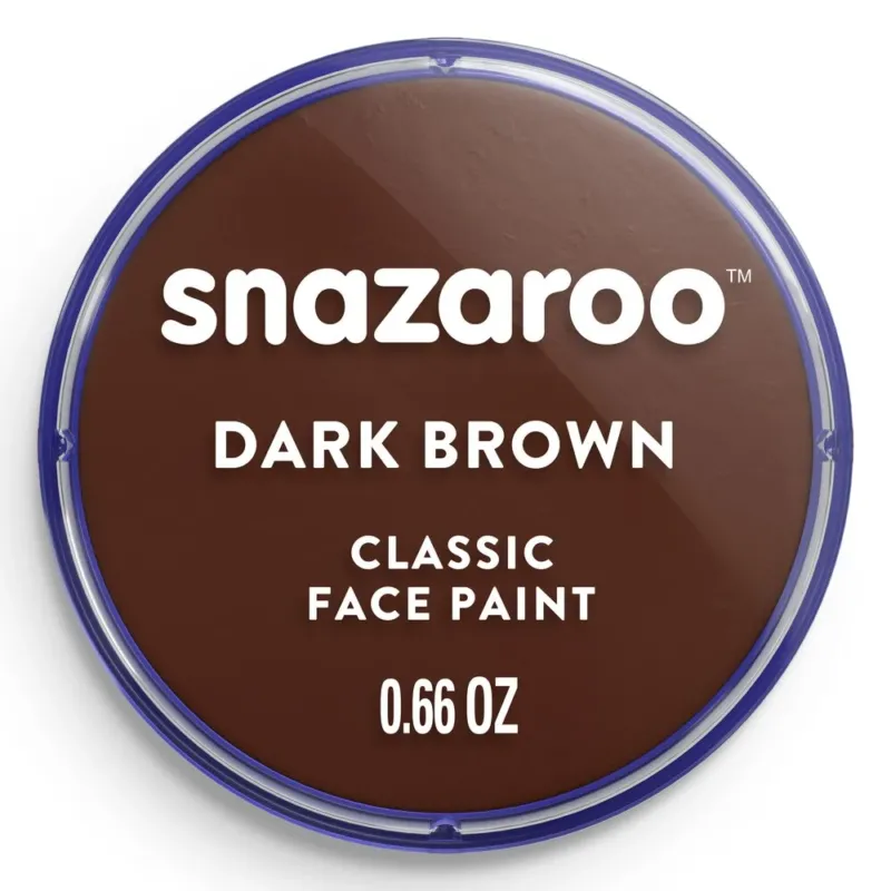 Snazaroo Classic Face Paint Dark Brown 18Ml
