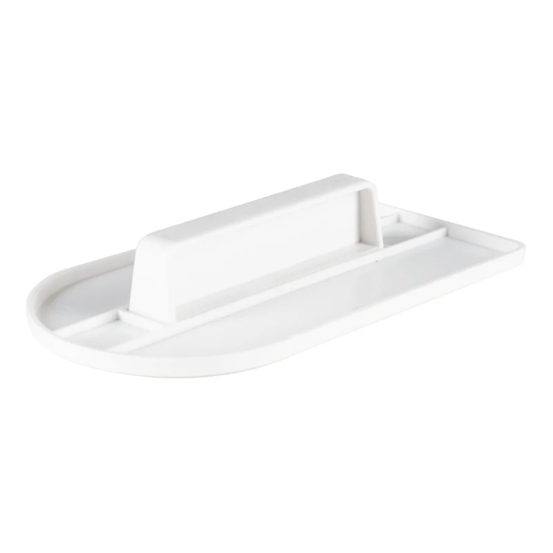 Ateco Fondant Smoother, Rounded Front, White Plastic