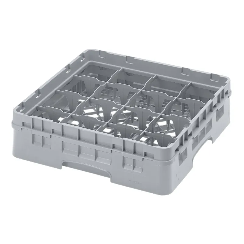 Cambro | Camrack Glass Rack, 16 Compartment, Grey - ChefEquipment.com