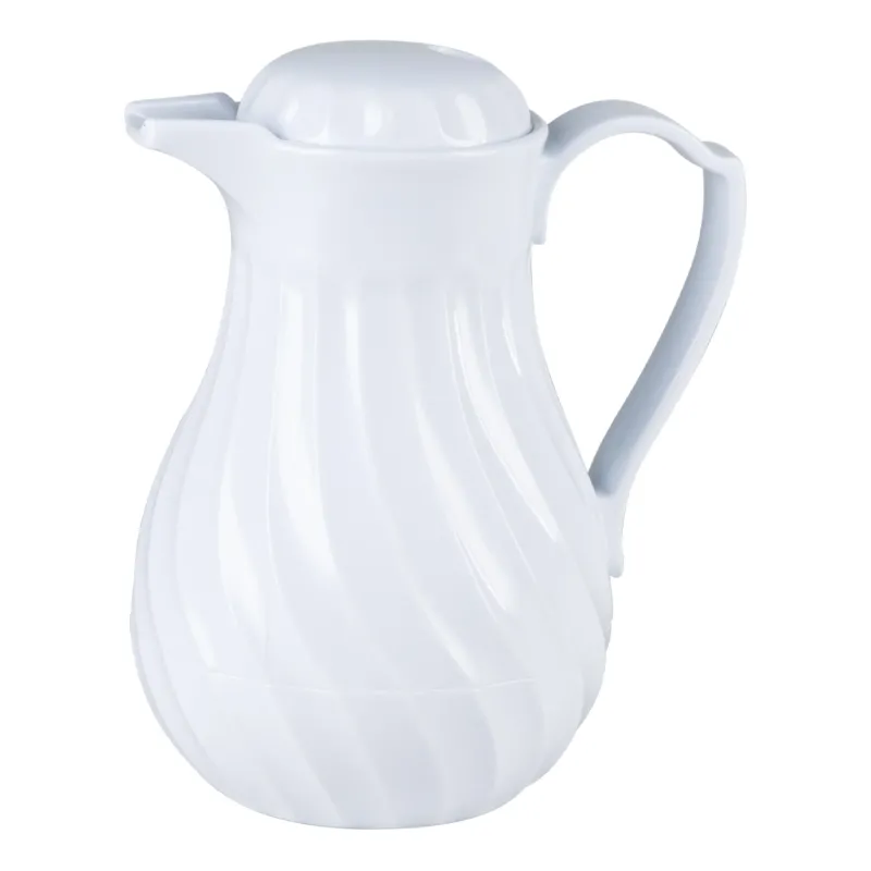 Vollrath SwirlServe Hot-N-Cold Beverage Server, White, 64 oz