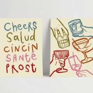 Cheers | Set of 2 Prints | UNFRAMED