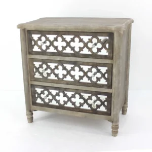 Brown Standard Accent Cabinet With Three Drawers By Homeroots | Cabinets | Modishstore - 1