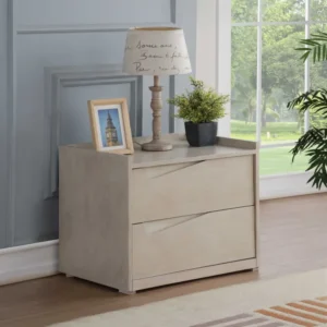 Whitewashed Wood Nightstand By Homeroots | Nightstands | Modishstore