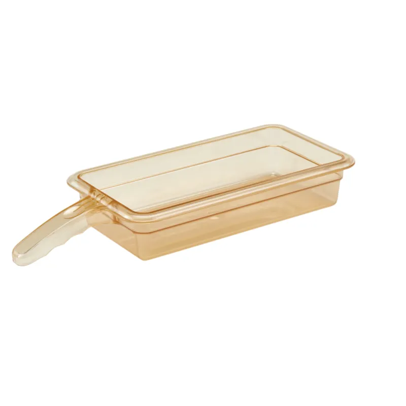 Cambro High Heat 1/3 Size Food Pan with 1 Handle, Amber
