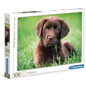 Chocolate Puppy 500 Piece Jigsaw Puzzle