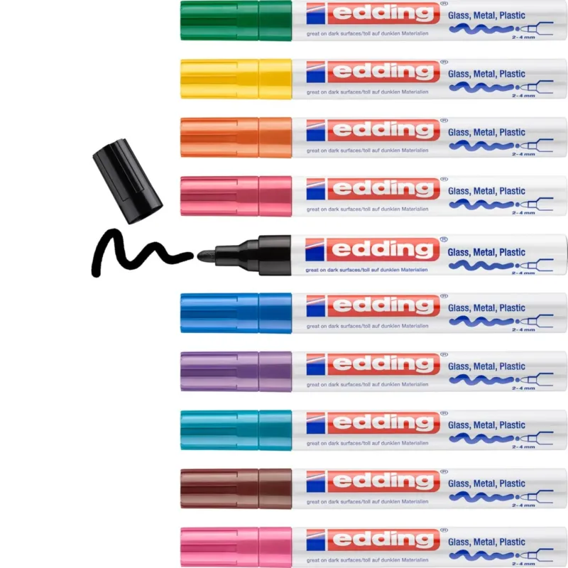edding 750 Lackmarker 10er-Set Box – 2-4 mm Glanzlack