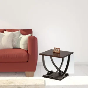 23" Black and Brown End Table By Homeroots | End Tables | Modishstore