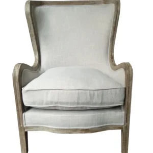 28" Ivory Taupe Linen Solid Color Lounge Chair By Homeroots | Armchairs | Modishstore