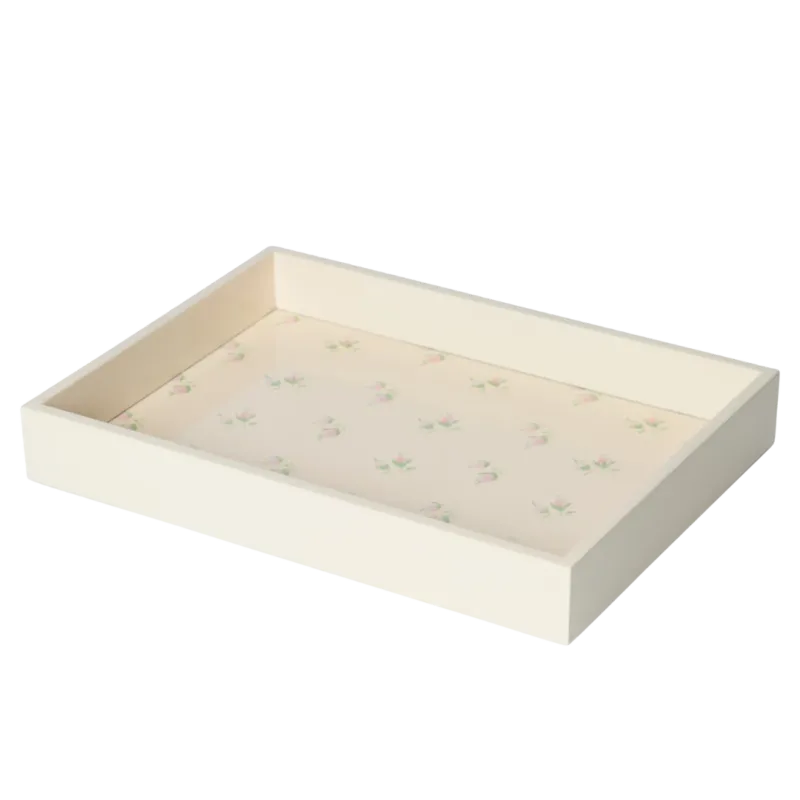 YOLKE x DM Rosebud Breakfast Tray in Cream