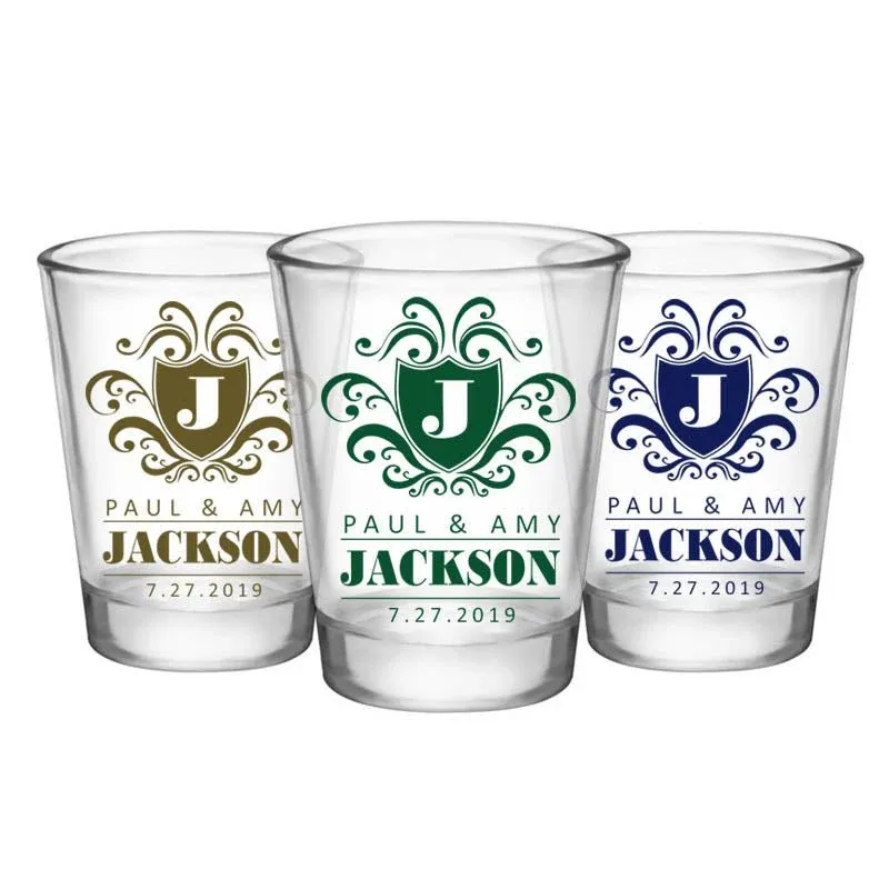 CUSTOMIZABLE - 1.75oz Clear Shot Glass - Crest (Version 3)