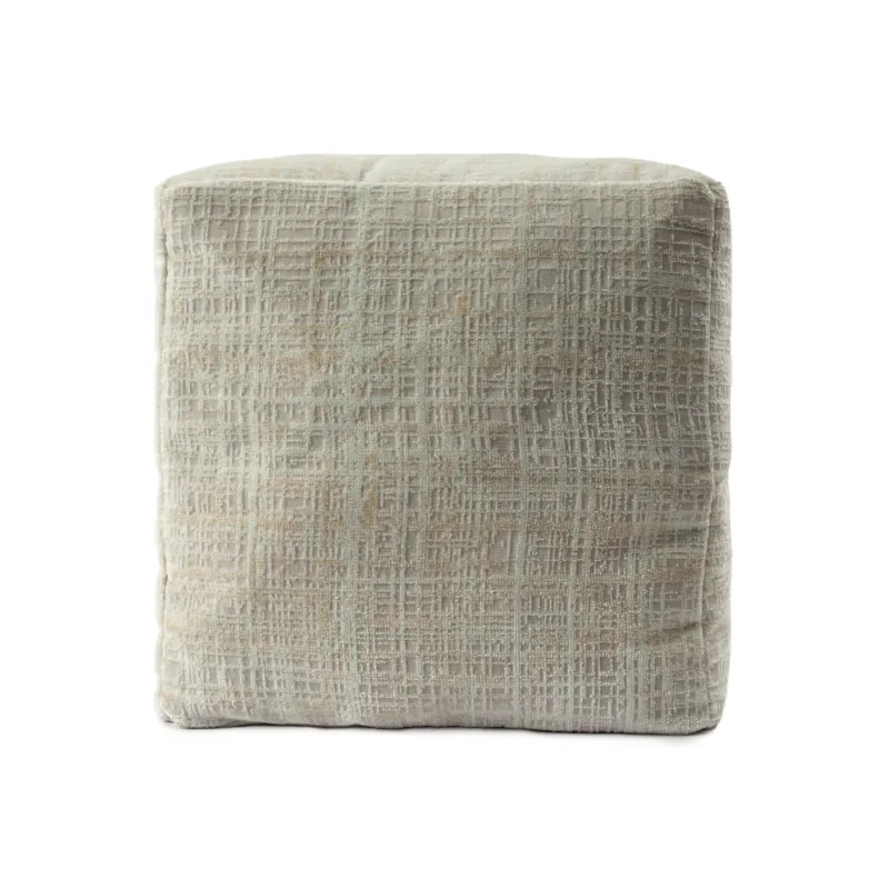 Beige Polyester Blend Ottoman By Homeroots | Ottomans | Modishstore - 1