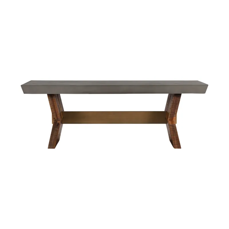 26" Grey And Brown Concrete Rectangular Coffee Table By Homeroots | Coffee Tables | Modishstore