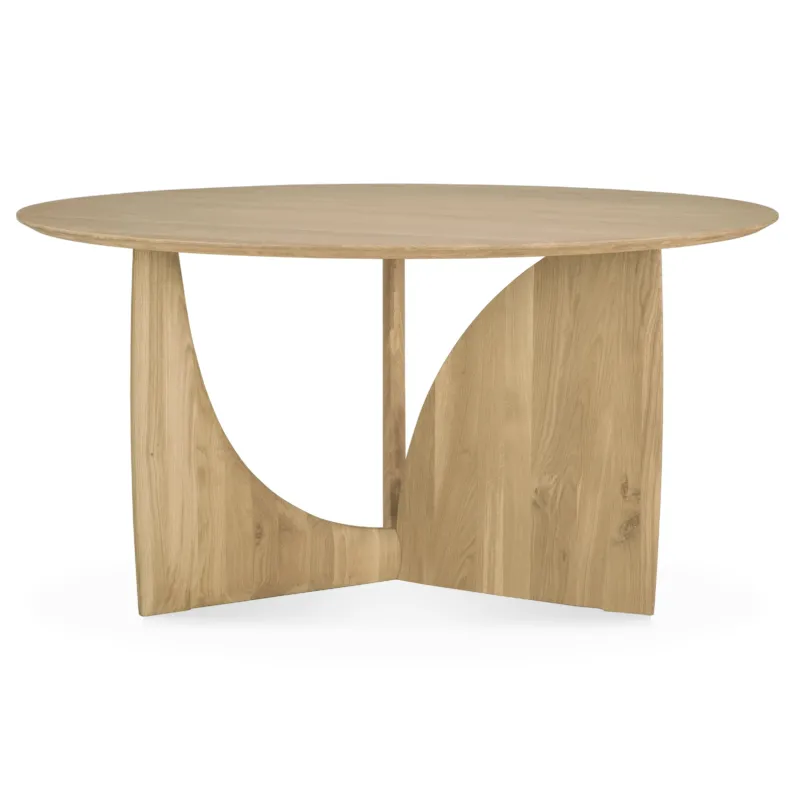 Geometric Round Dining Table | Oak