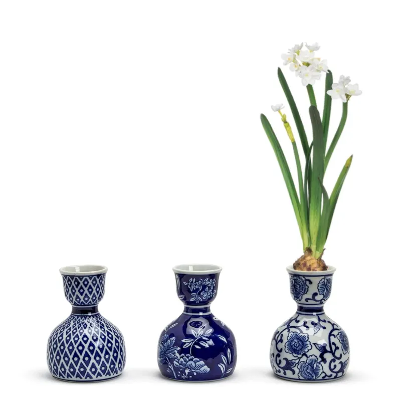 Canton Bulb Forcers Set Of 3 By Two's Company | Planters, Troughs & Cachepots | Modishstore