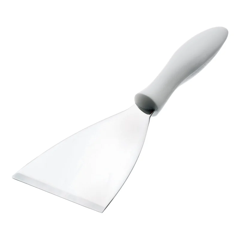 Browne Beveled Scraper, 4" x 4.5" Blade, White Handle