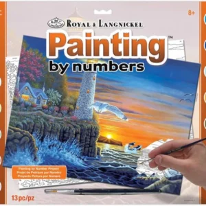 Paint By Numbers Adult Large - Waterside Lighthouse