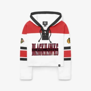 CHICAGO BLACKHAWKS CUT THRU CROPPED '47 WOMEN'S SUPERIOR LACER HOOD