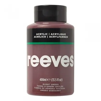 REEVES 400ML ACRYLIC - BURNT UMBER