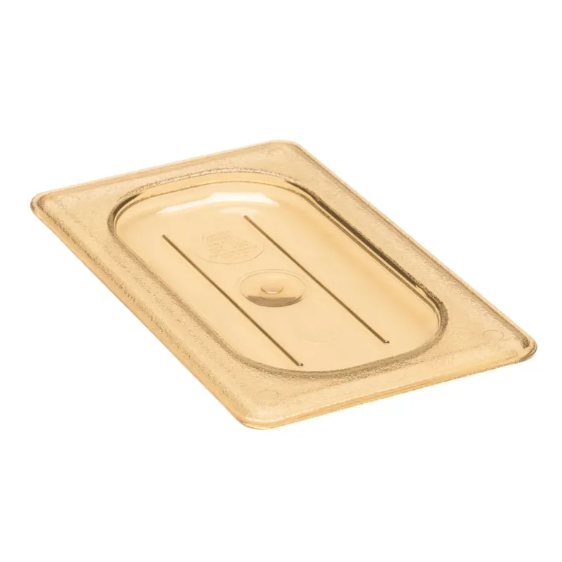 Cambro | High Heat Food Pan Cover, Flat, Amber - ChefEquipment.com