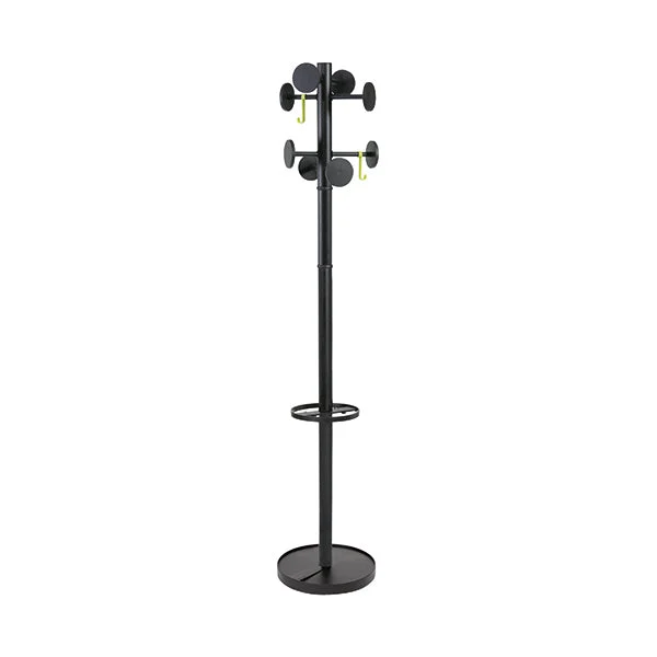 Alba Stan Coat Stand 350x350x1750mm Black PMSTAN3N