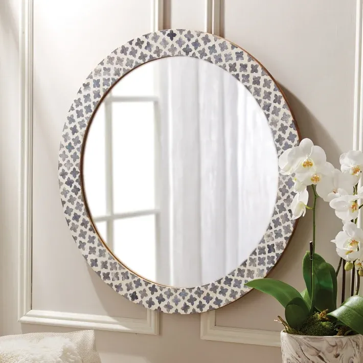 Tozai Home Slate Quatrefoil Wall Mirror | Mirrors | Modishstore - 1