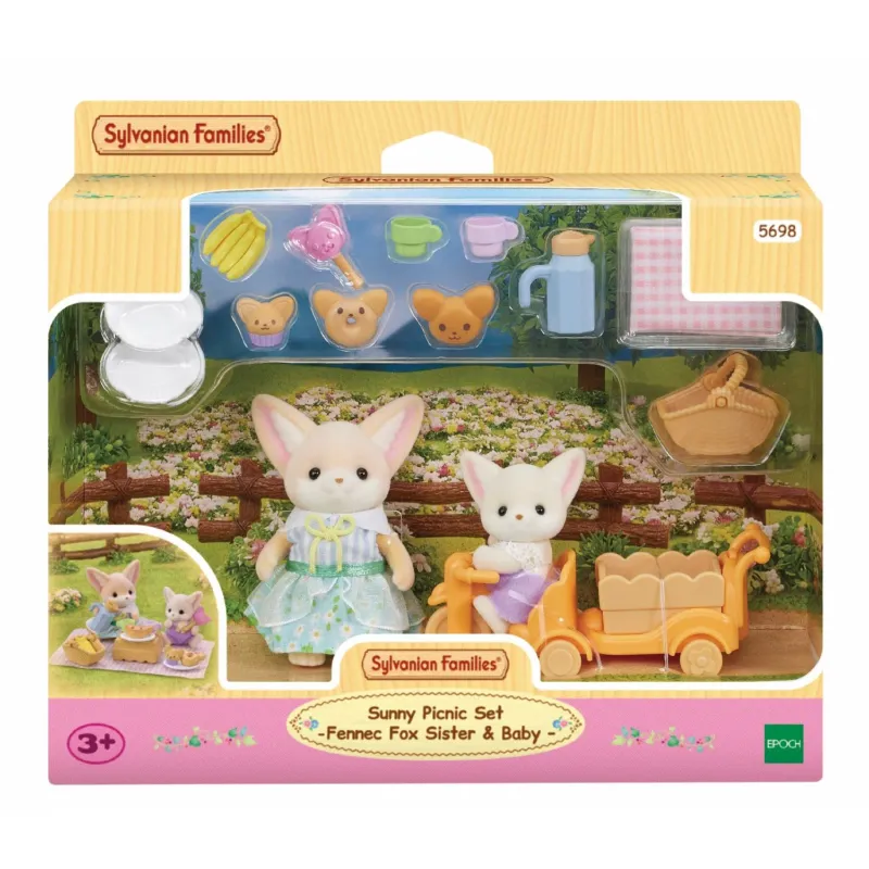 Sylvanian Families Sunny Picnic Set - Fennec Fox Sister & Baby