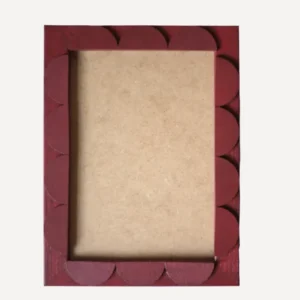 Brick Red Stained Scallop Frame