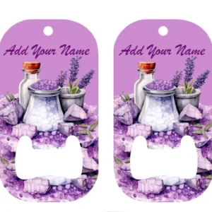 Customizable Dog Tag Bottle Opener - Add Your Name - Lavender