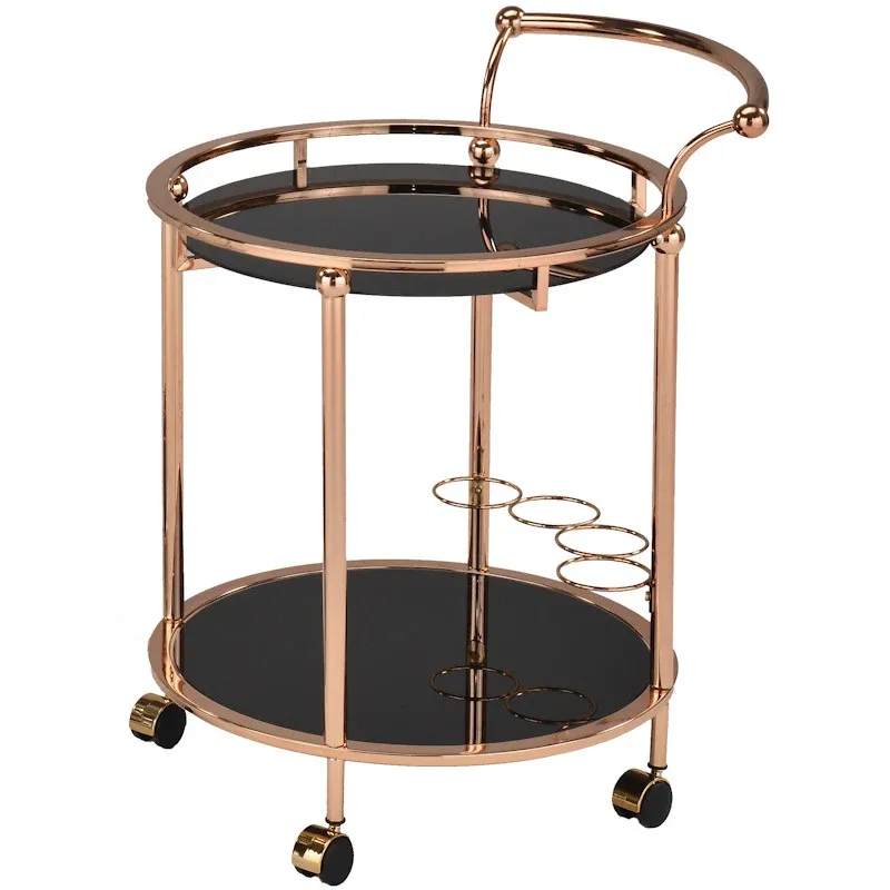 A&B Home Glass/Metal Service Trolley | Bar Carts | Modishstore