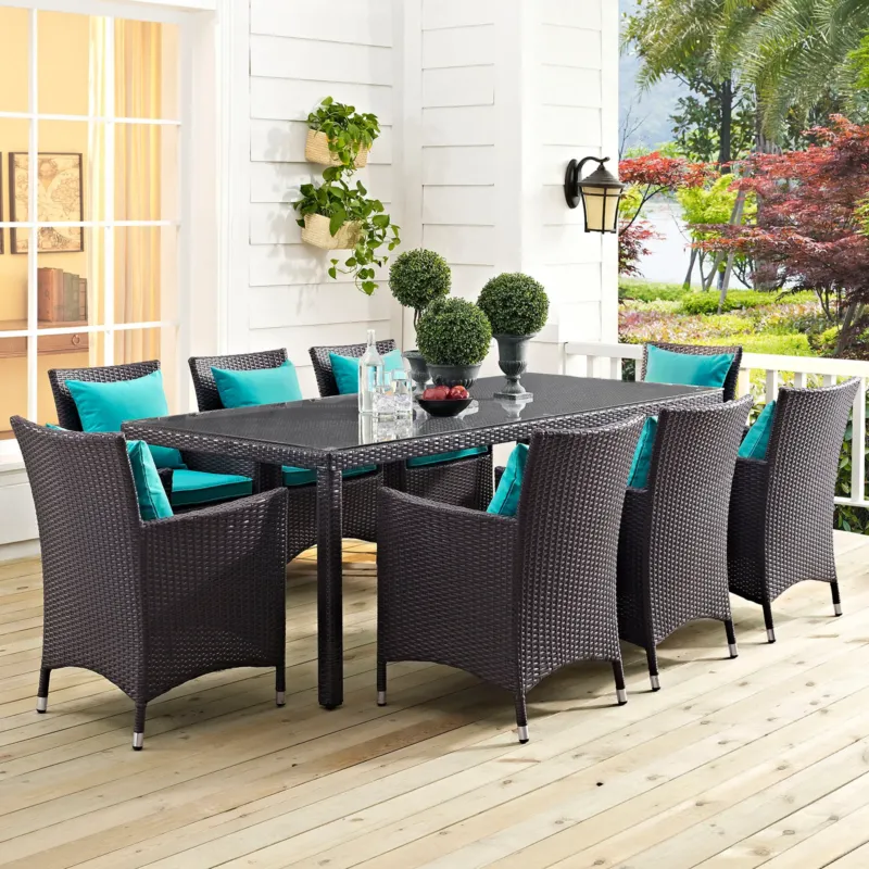 Modway Convene 82" Outdoor Patio Dining Table - Espresso - EEI-1920 | Outdoor Tables | Modishstore - 1
