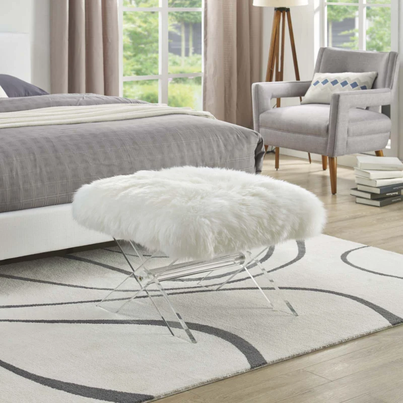 Modway Swift Sheepskin Bench - EEI-2843 | Benches | Modishstore - 1
