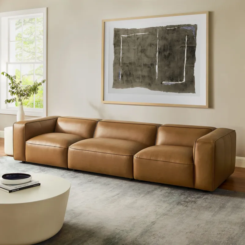 Auren 3-Piece Upholstered Vegan Leather Modular Sofa by Modway | Sofa Set | Modishstore - 1