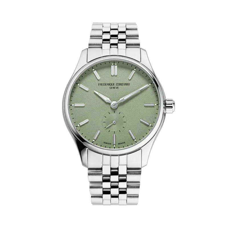 Classics Index Automatic Steel 39mm watch with green dial on a stainless steel bracelet