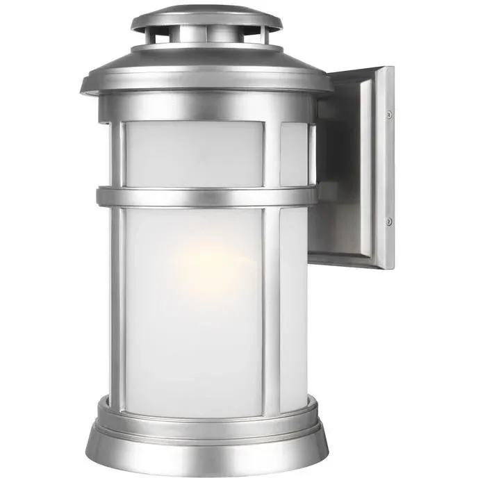 Newport 16" Wall Lantern | Brushed Steel