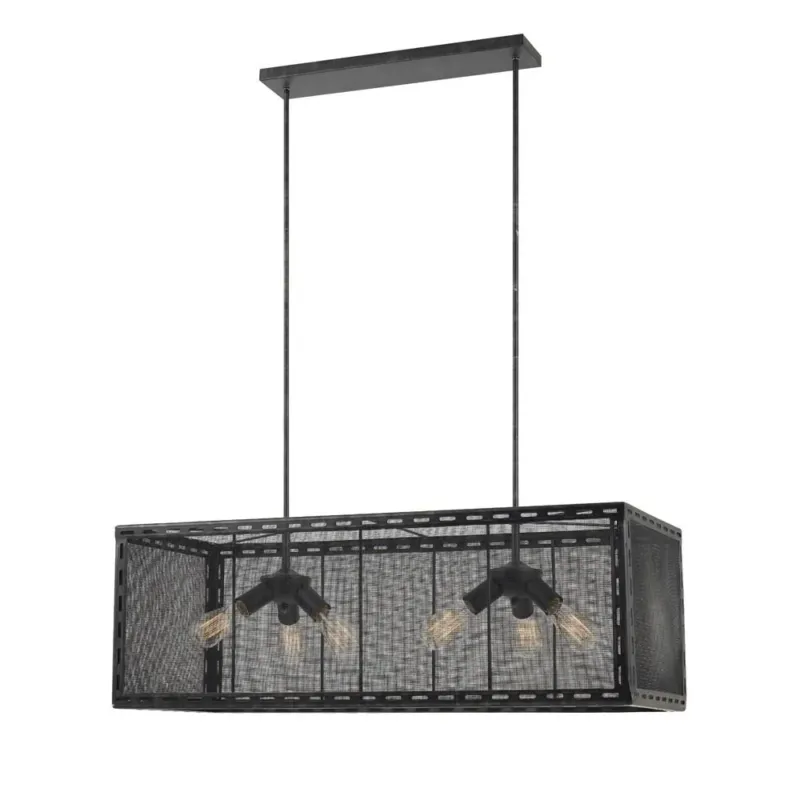 Cal Lighting FX-3625-6 60W X 6 Evanston Metal Chandelier | Modishstore | Chandeliers