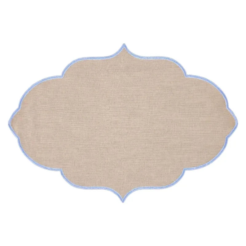 Placemat Violeta, Beige with Blue