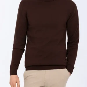 2t Austin Tall Cotton Crew Neck Jumper (chocolate)