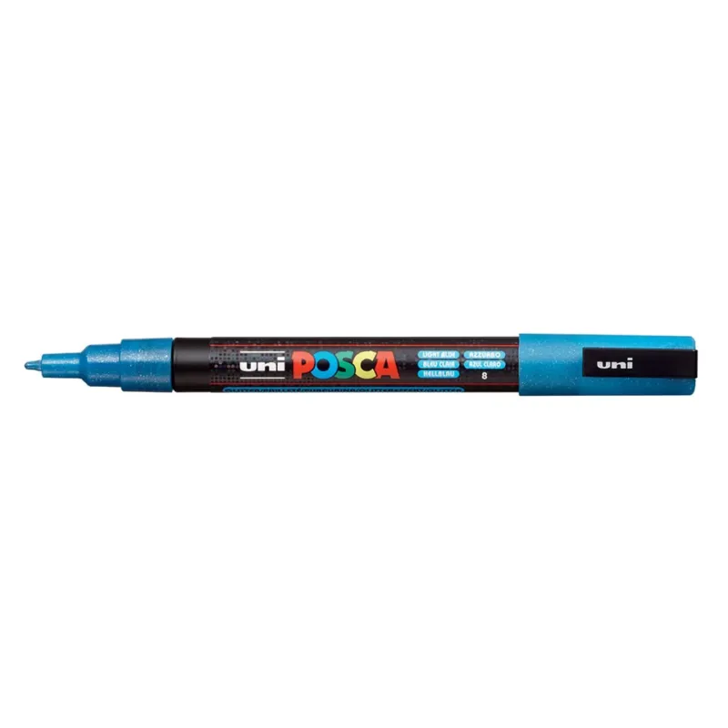 Posca Marker PC-3M Fine Bullet Tip Paint Marker Sparkling Light Blue