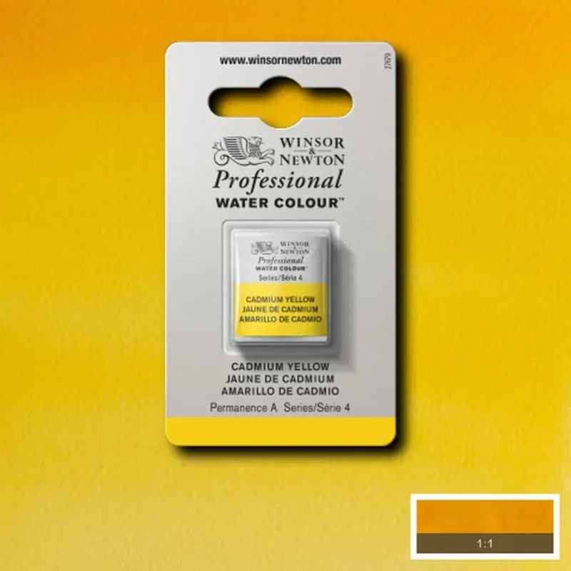 Professional Watercolour Series 4 Half Pan - Cadmium Yellow
