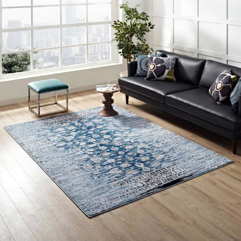 Modway Chiara Distressed Floral Lattice Contemporary 8x10 Area Rug - R-1131-810 | Rugs | Modishstore - 1