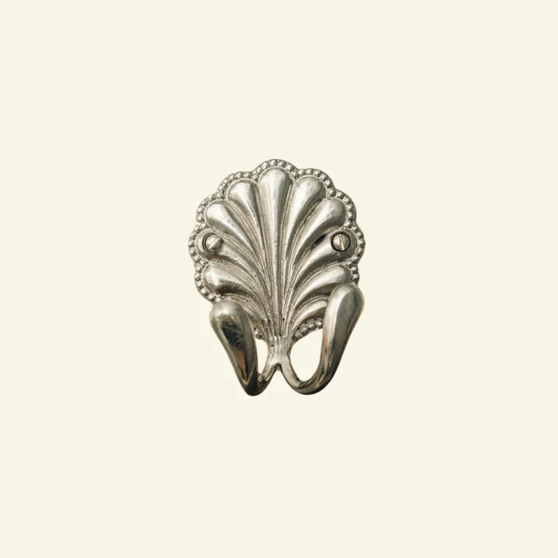 Shell Hook Double, Polished Chrome