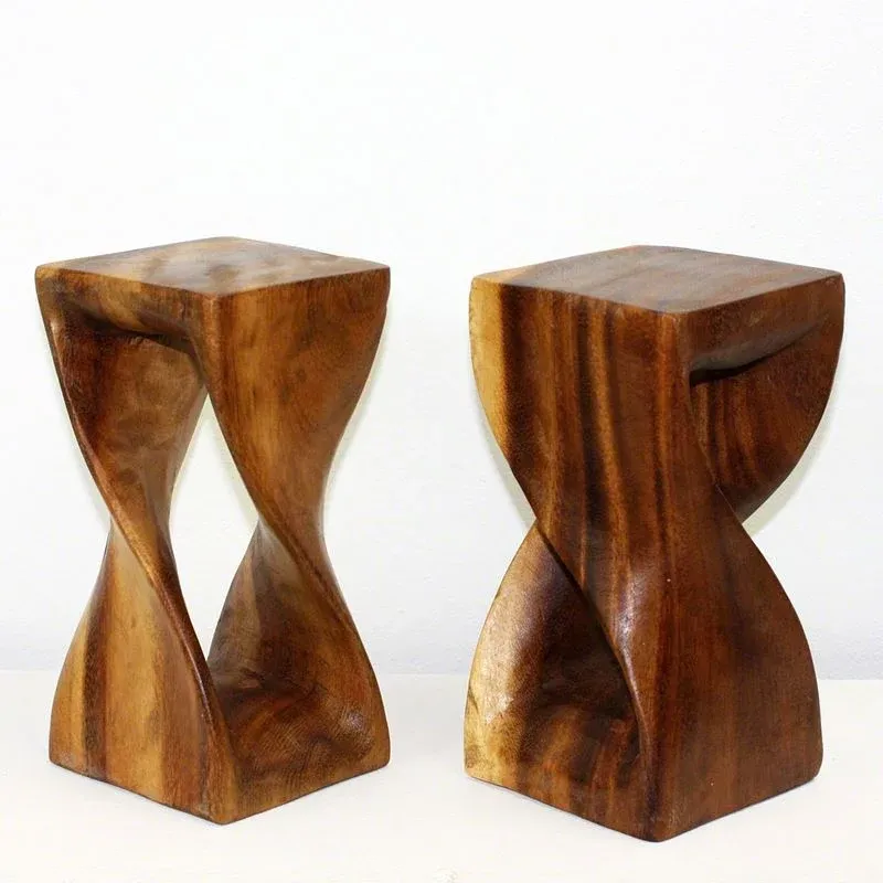 Haussmann Mini, Twist Stool 4" Sq - Set of 2 | Stools & Benches | Modishstore