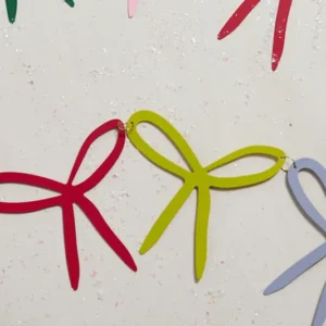 Brightly Bow Garland Set of 2 By Accent Decor | Garland & Wreath | Modishstore - 1