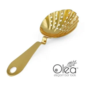 Olea™ Shell Julep Cocktail Strainer - Gold Plated