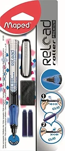 MAPED ROLLER BALL PEN WITH CARTRIDGES