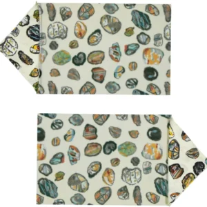 Pebble Rectangular Placemats and Small Napkins Set of 2 Sand